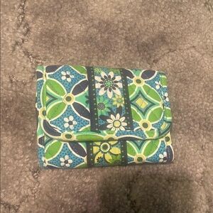 Vera Bradley Blue and Green Floral Wallet